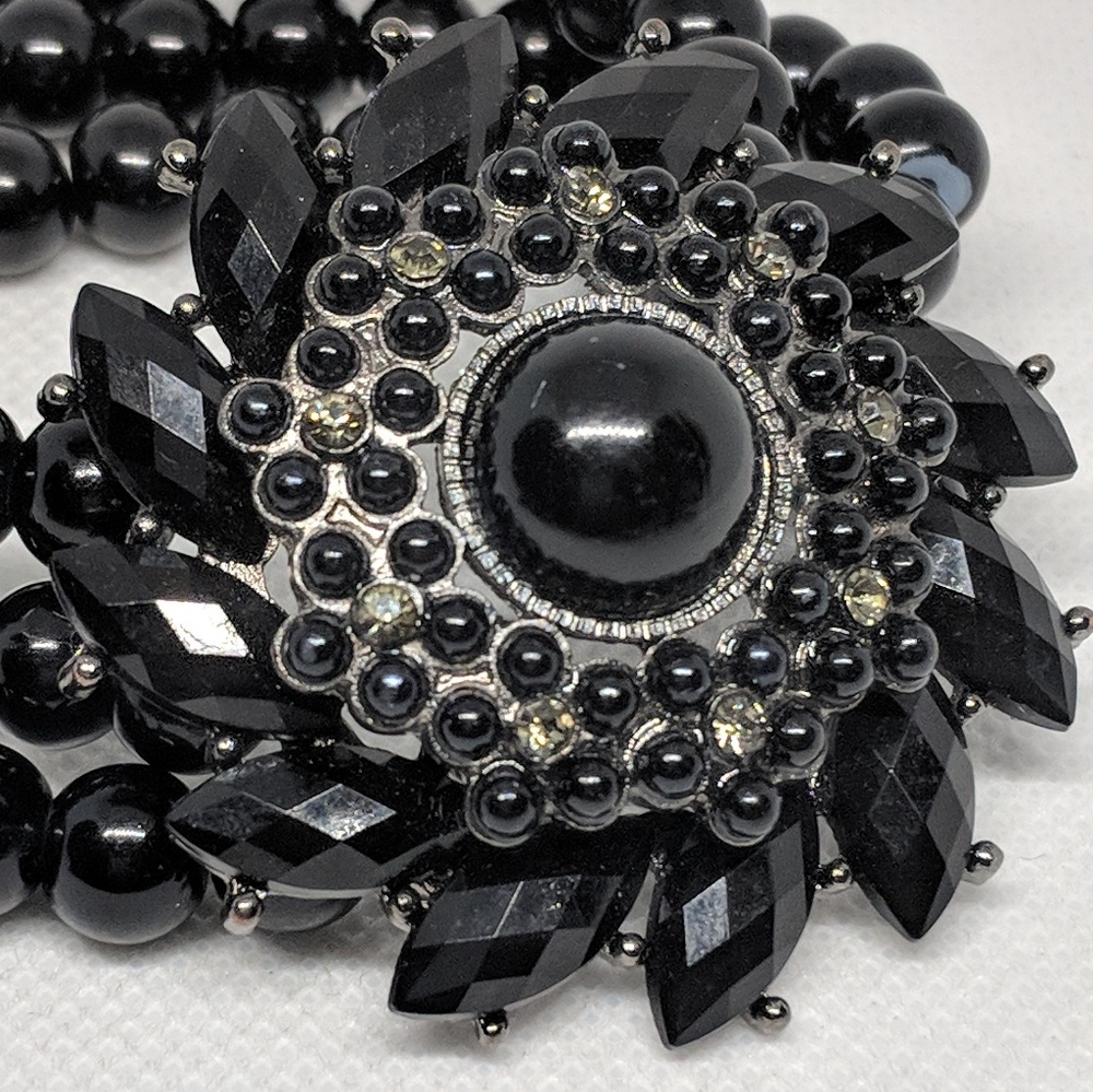 Black Stretch Statement Bracelet - image 8